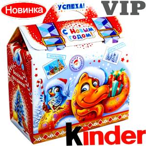 Сладкий подарок на Новый Год в жестяной упаковке весом 1200 грамм по цене 1762 руб в Верхотурье