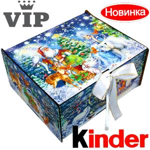 Сладкий подарок на Новый Год в картонной упаковке весом 1200 грамм по цене 2223 руб в Верхотурье
